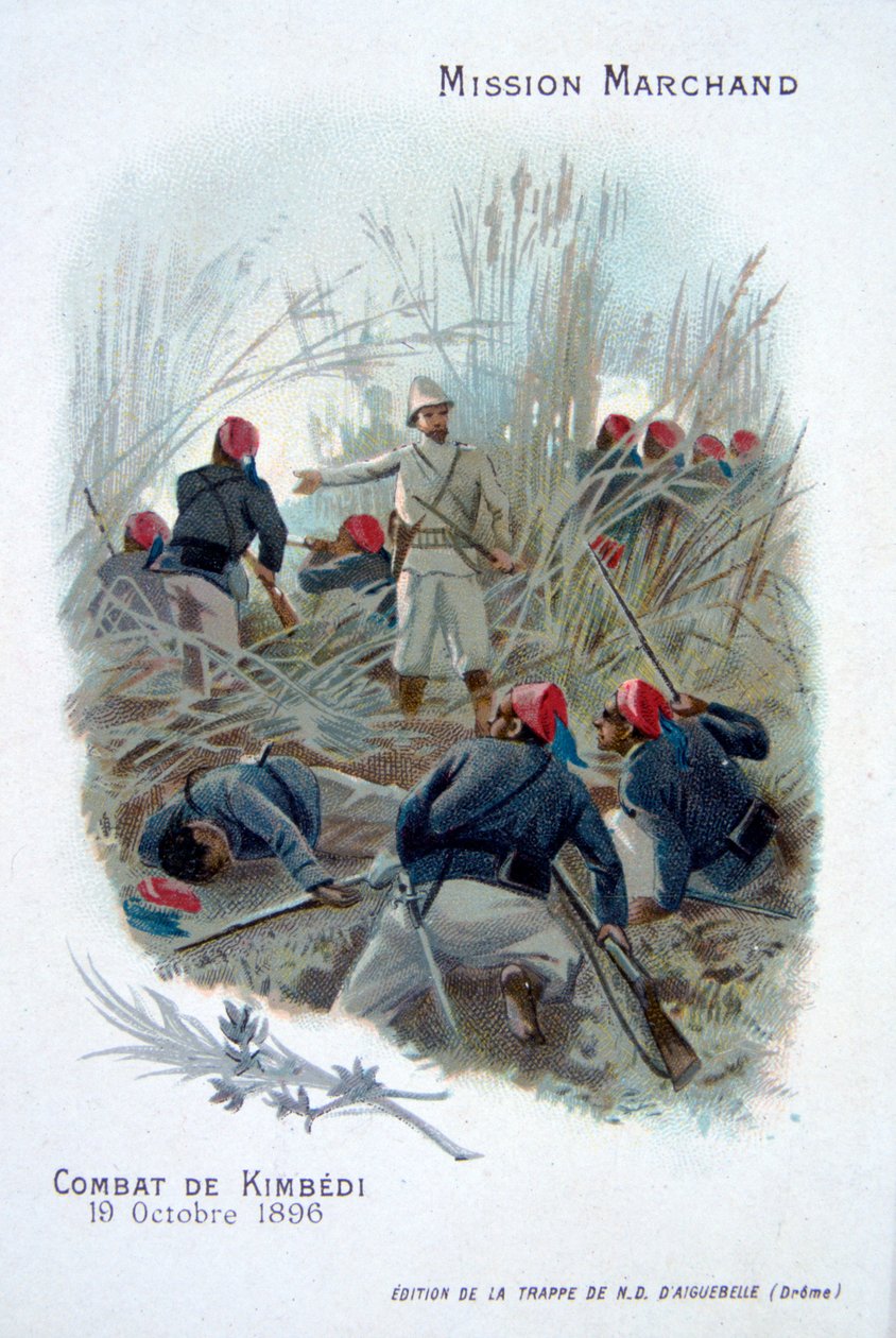 A expedição de Marchand: luta em Kimbedi, Congo, 19 de outubro de 1896 de Unbekannt