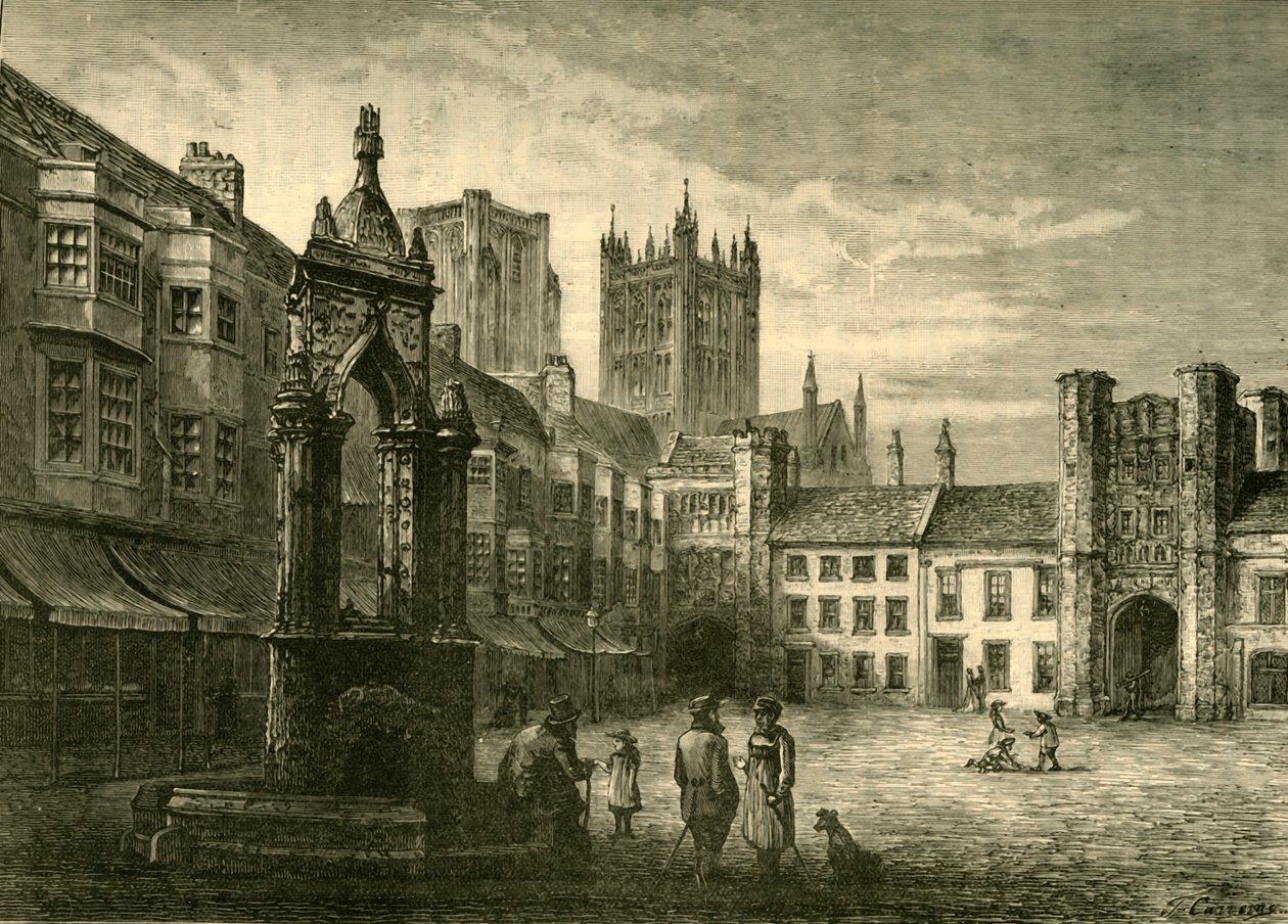 O mercado, Wells, 1898. de Unbekannt
