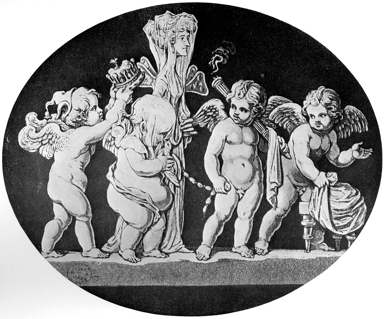 O casamento de Cupido e Psique, 1797 de Unbekannt