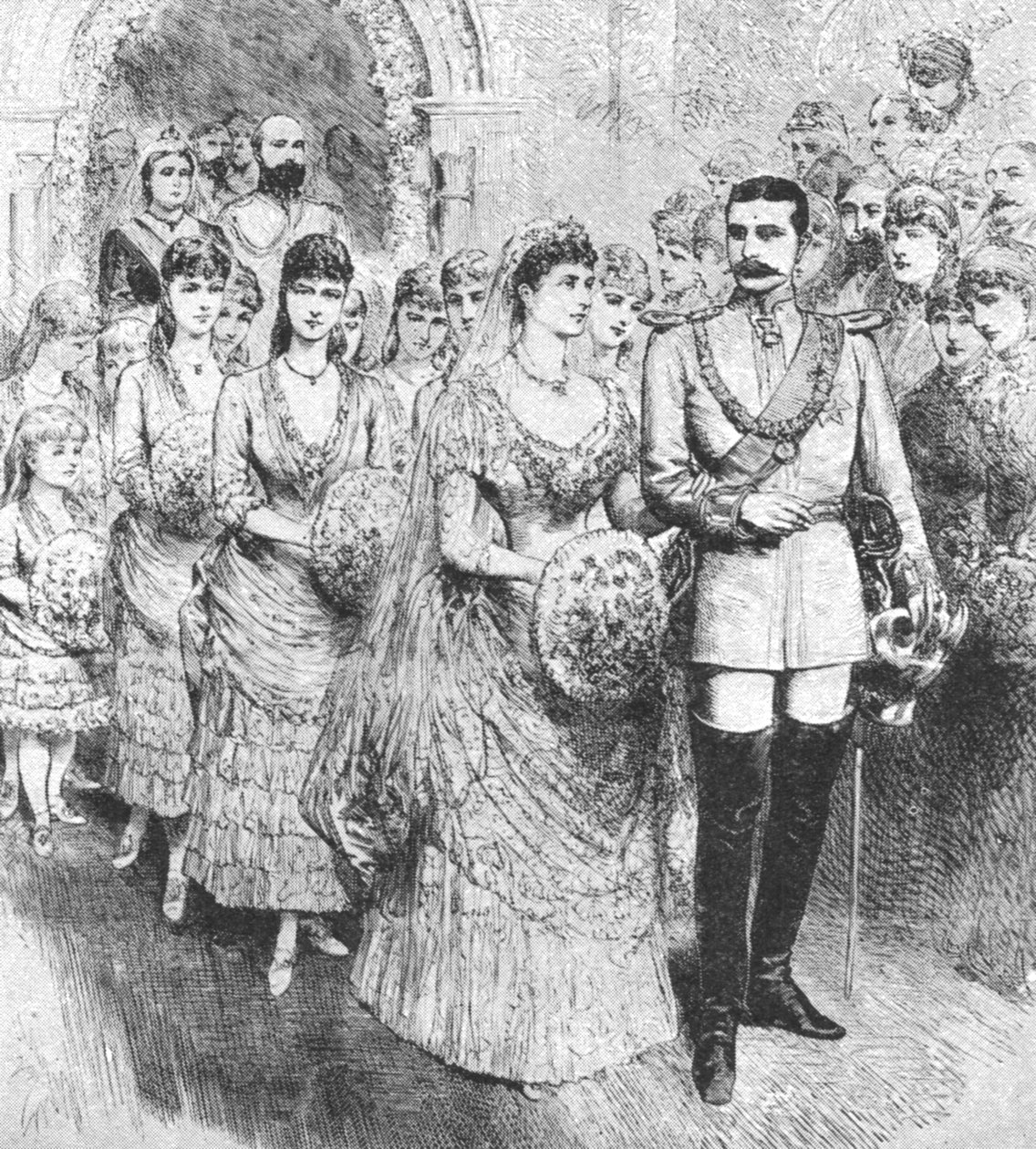 O casamento da princesa Beatrice com o príncipe Henrique de Battenberg ... 1885, 1901. de Unbekannt