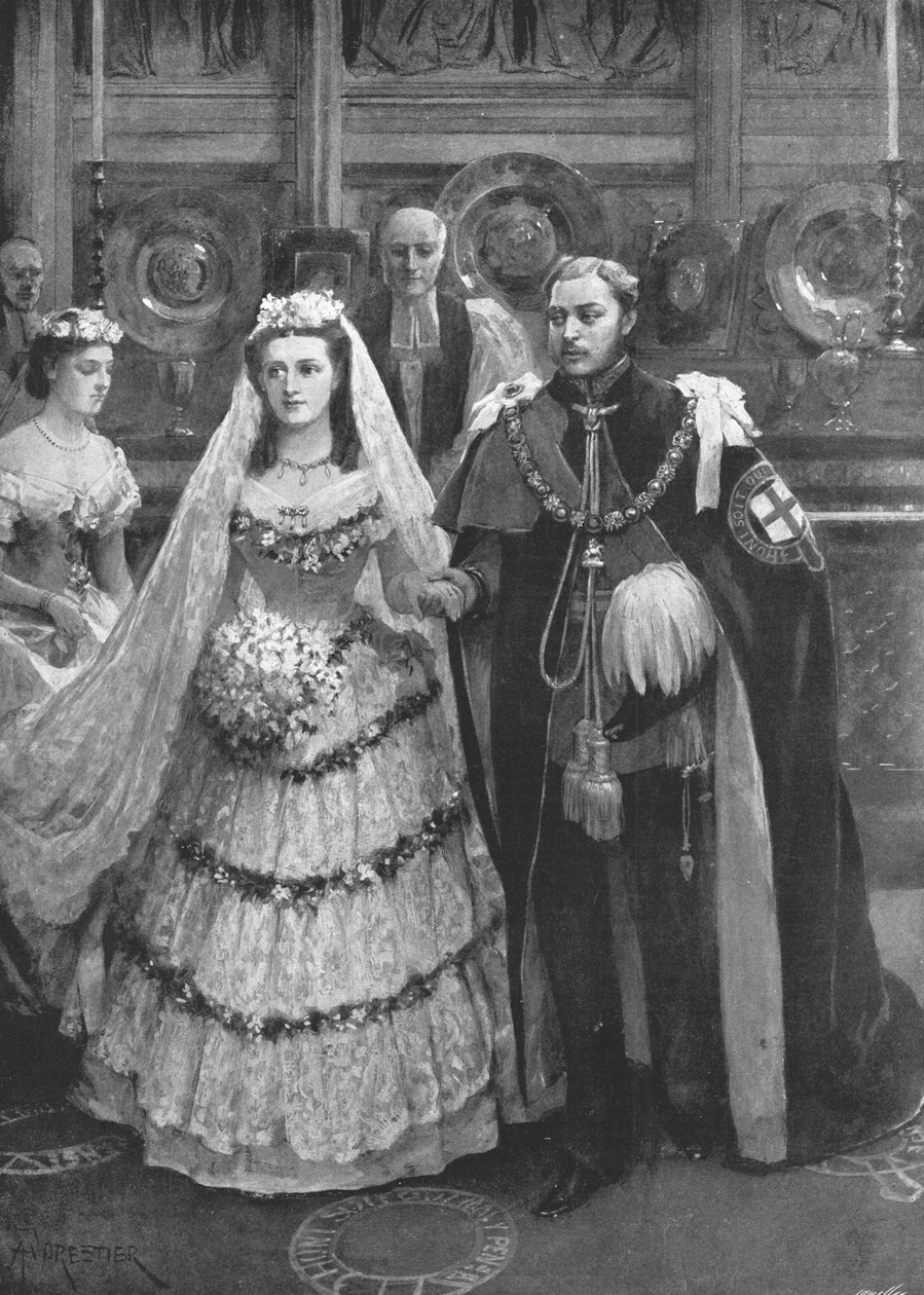 O casamento do príncipe de Gales com a princesa Alexandra da Dinamarca ..., Windsor, 1863, 1901. de Unbekannt