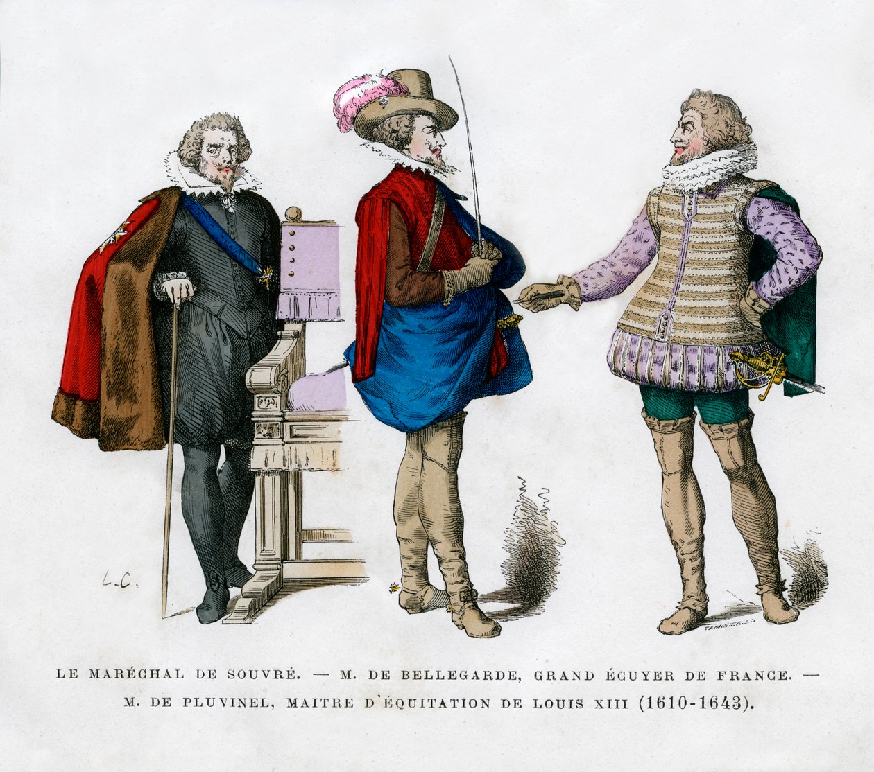 O marechal de Souvre, M de Bellegarde e M de Pluvinel, século XVII 1882-1884 de Unbekannt