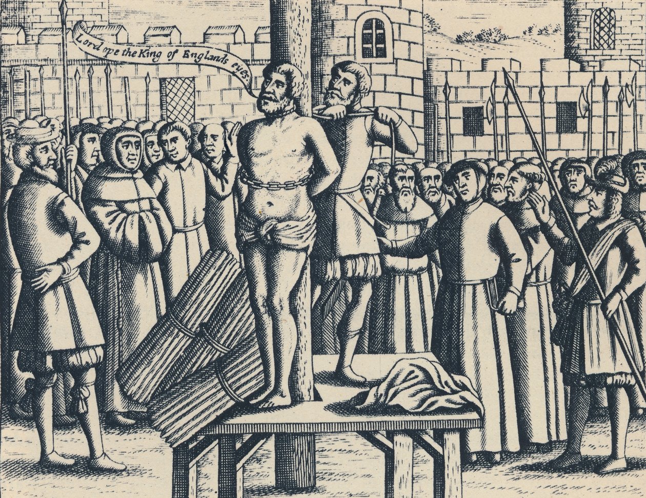 O Martyrdome do Mestre William Tindall na Flandres pelo Castelo de Vilvord, 1563, 1947 de Unbekannt