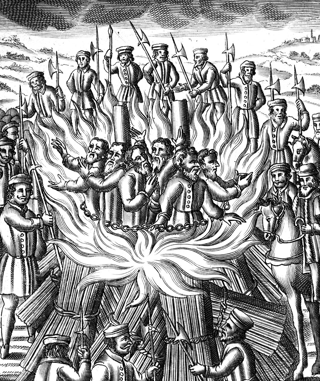 O Martyrdome de seis homens em Brainford, 1558 de Unbekannt