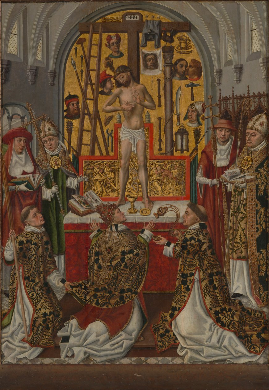 A Missa de São Gregório Magno, c. 1500. de Unbekannt