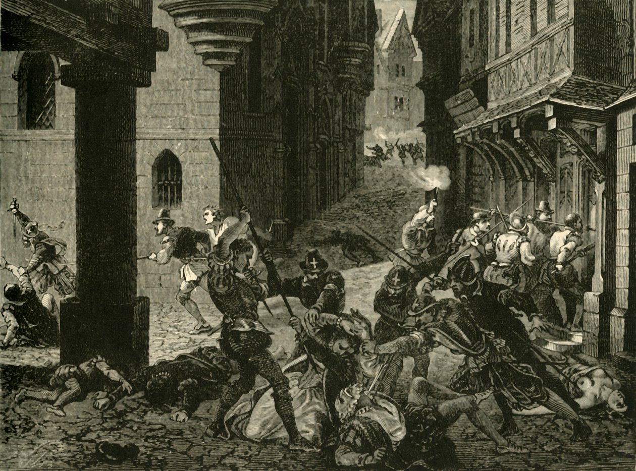 O Massacre de São Bartolomeu, 1572, 1890. de Unbekannt