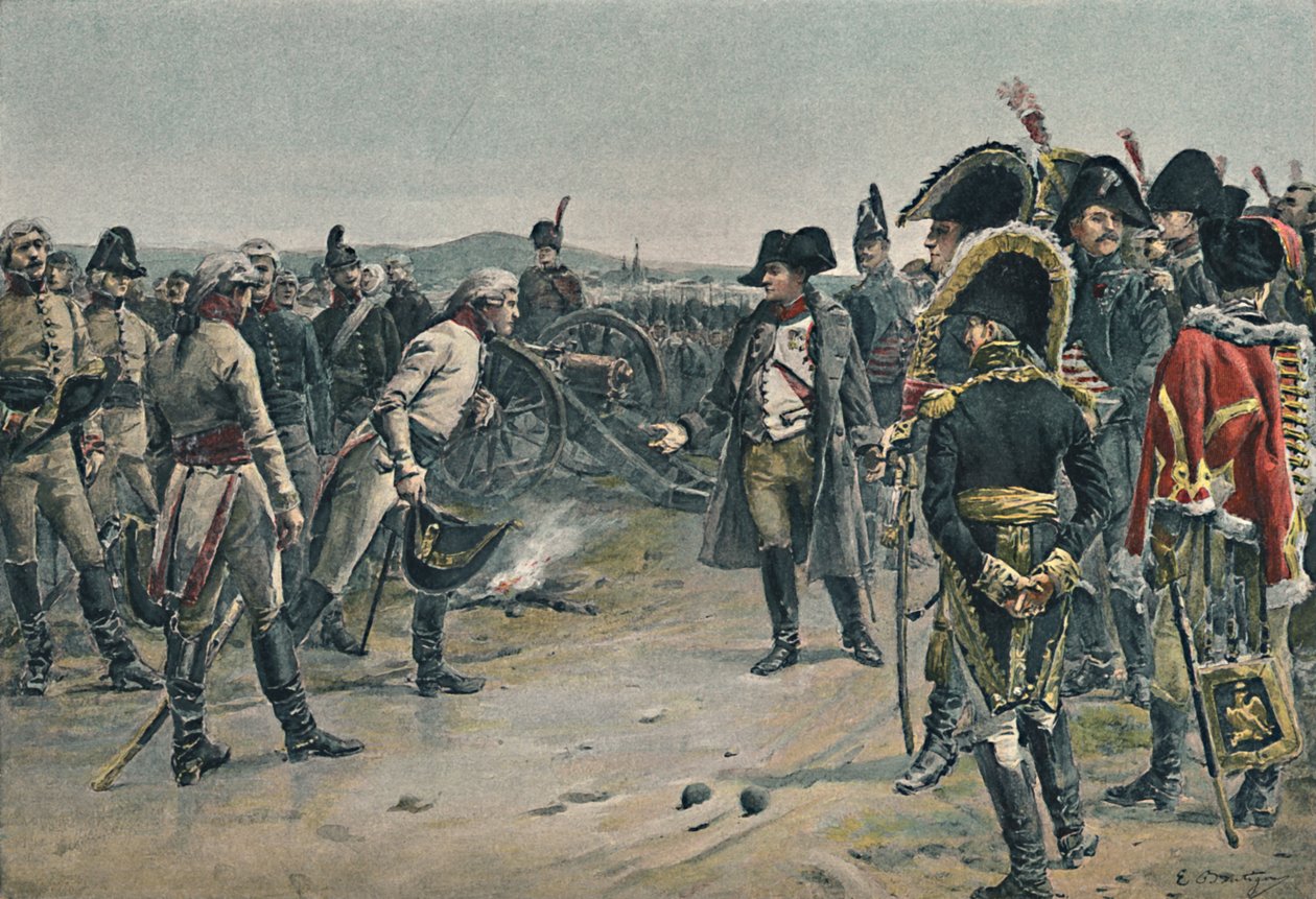 A Reunião de Napoleão e Mack, 1805, 1896. de Paul Émile Boutigny