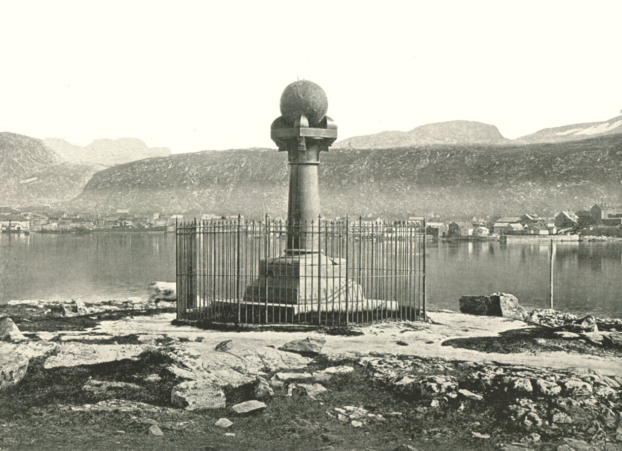 A Coluna Meridiana, Hammerfest, Noruega, 1895. de Unbekannt