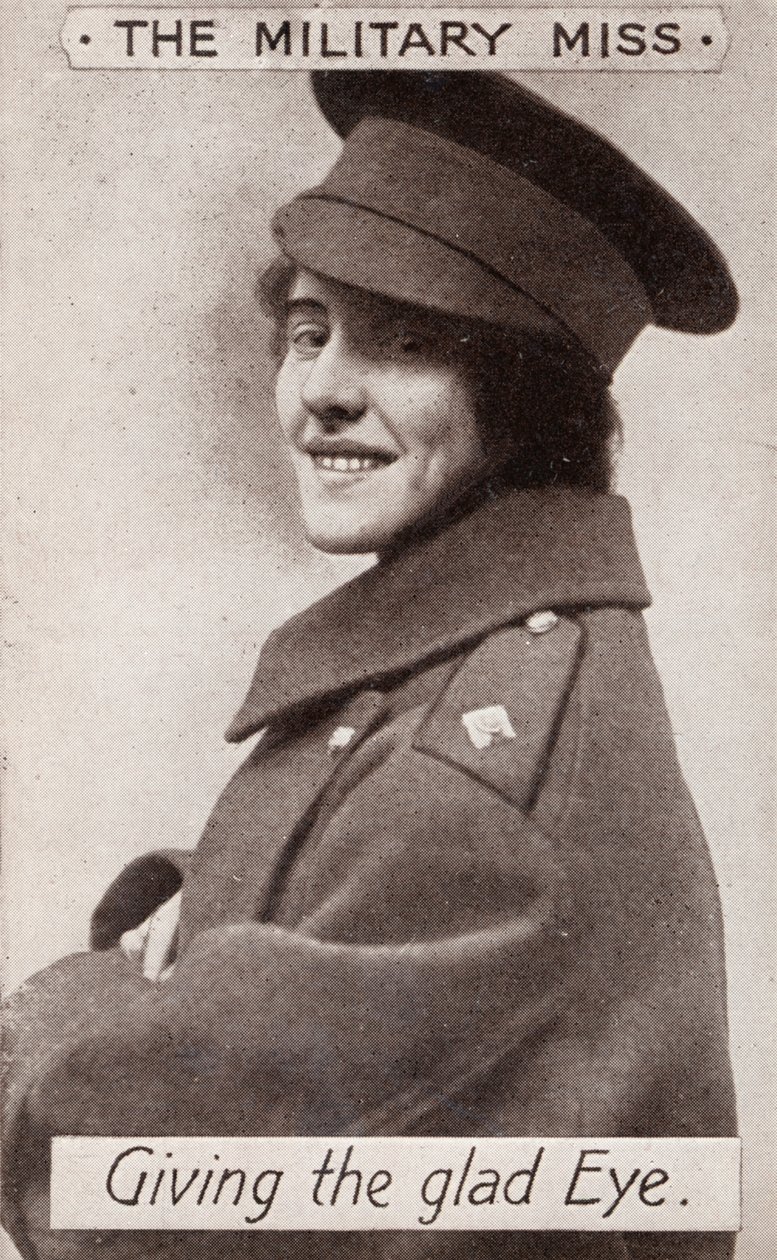 A Miss Militar - dando o olho feliz., C1914 de Unbekannt
