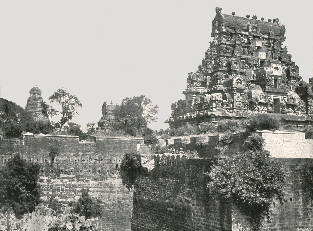 O fosso e o forte, Tanjore, Índia, 1895. de Unbekannt