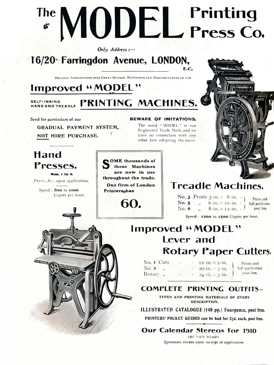 The Model Printing Press Co., 1910 de Unbekannt