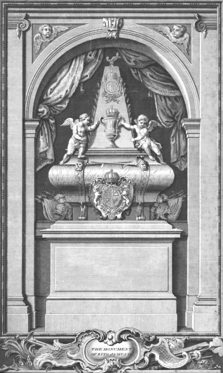 O monumento do rei James II. Erigido em ... Paris no ano de 1703., c1753 de Unbekannt