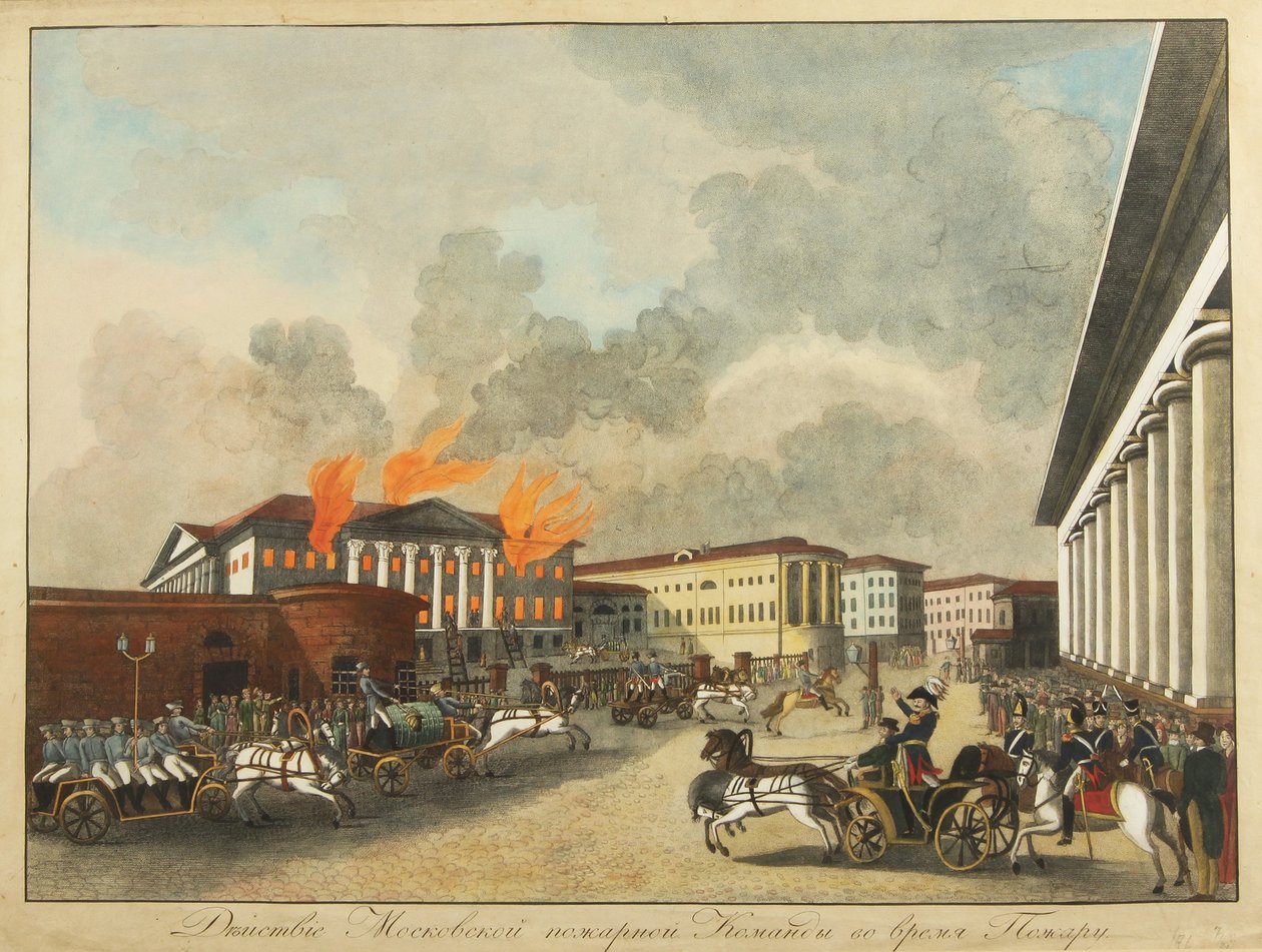 Os bombeiros de Moscou, 1810 de Unbekannt