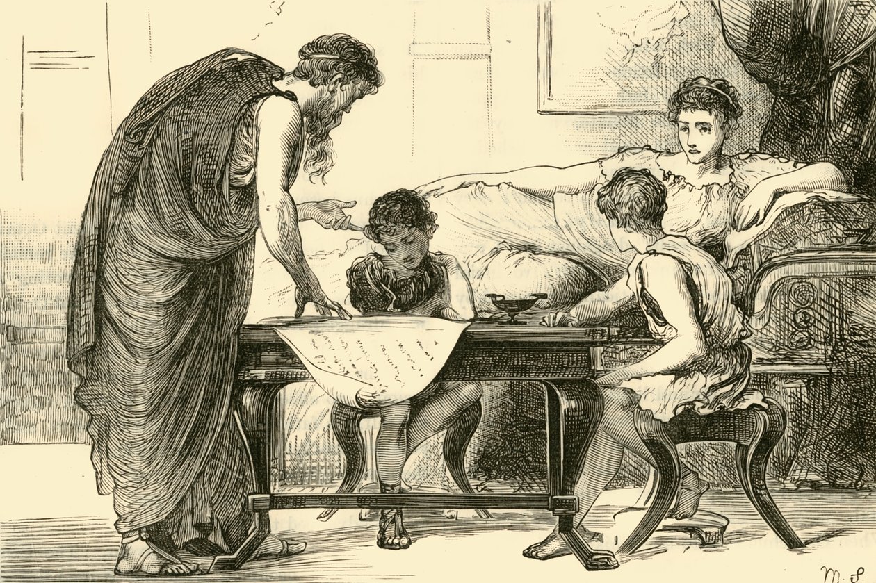 A Mãe dos Gracchi, 1890. de Unbekannt