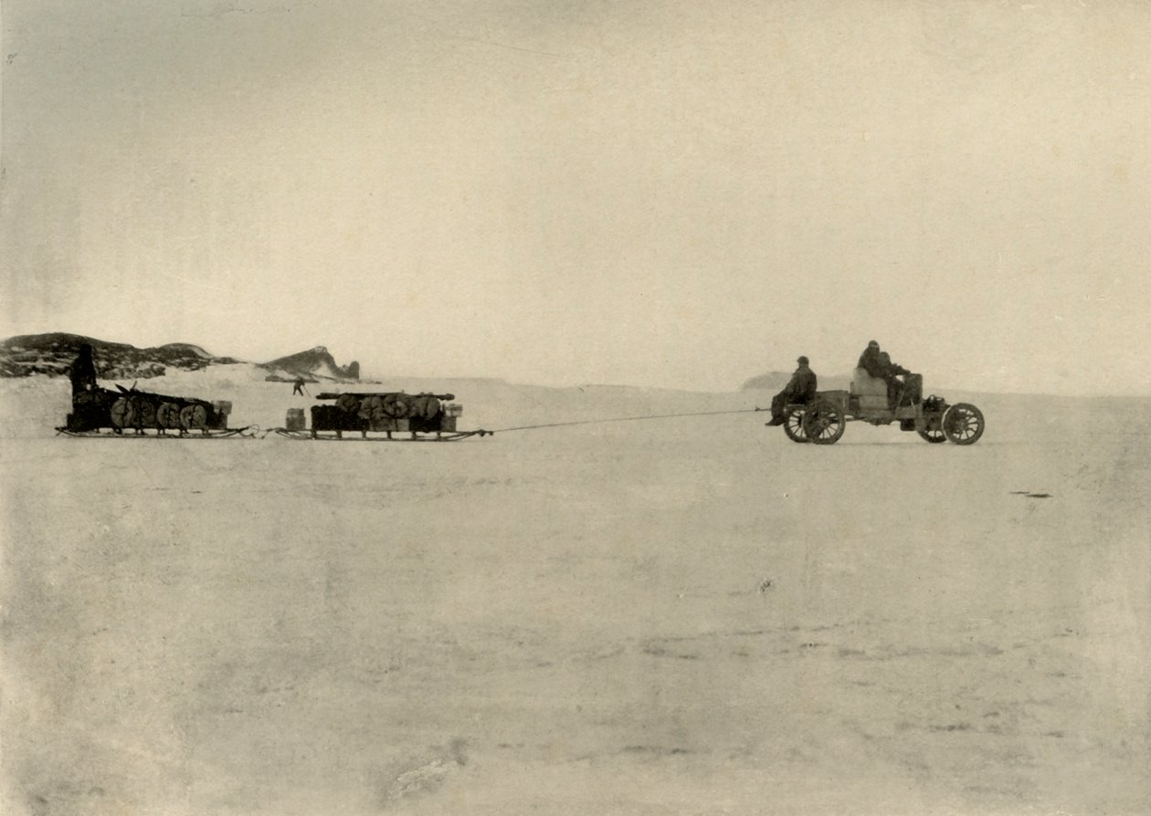 O motor transportando lojas para um depósito, 1909 de Unbekannt