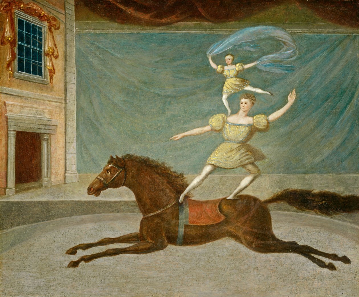 Os Acrobatas Montados, 1825 ou depois. de Unbekannt