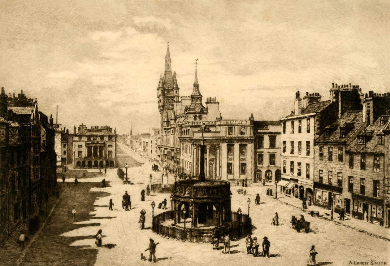 Os edifícios municipais, Aberdeen, 1898. de Unbekannt