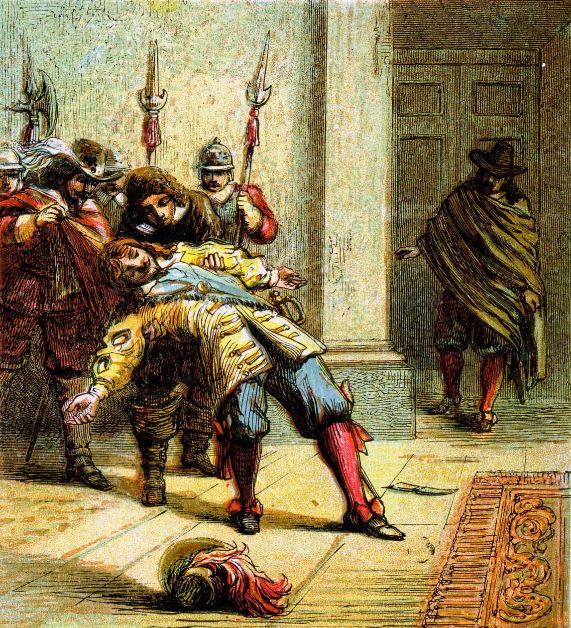 O assassinato de Buckingham, 1628, c1850 de Unbekannt
