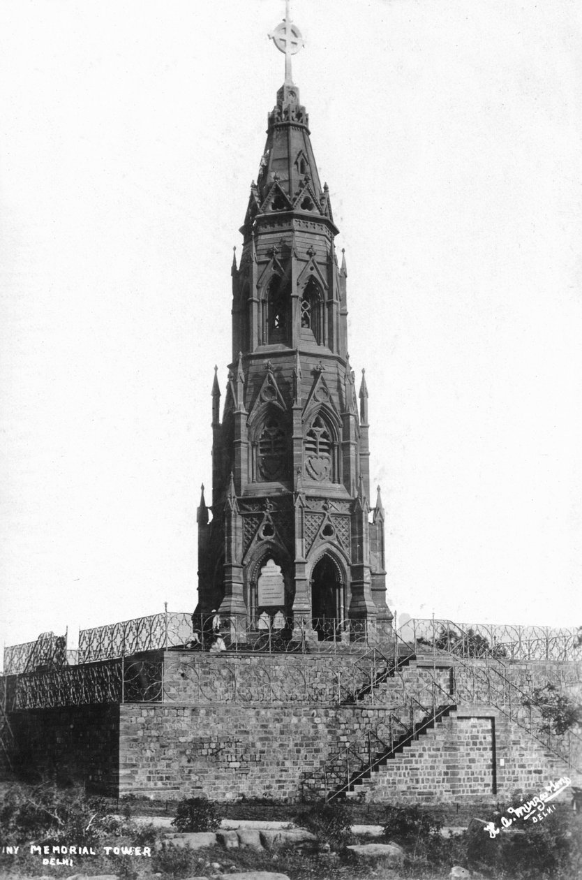 A torre Memorial do motim, Deli, Índia, século XX de Unbekannt