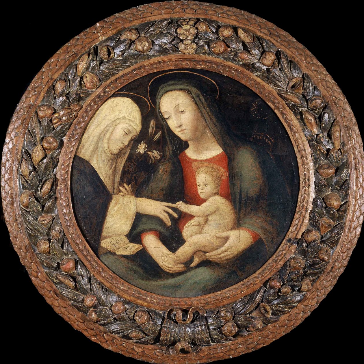 O casamento místico de Santa Catarina, primeira metade do século XVI .. de Unbekannt