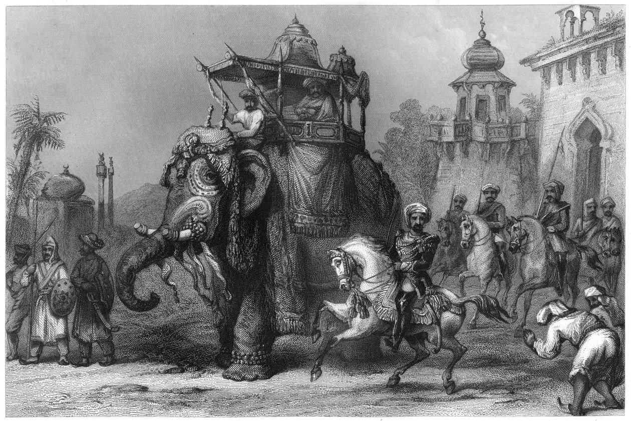 O Nana Sahib com sua escolta, c1860 de Unbekannt