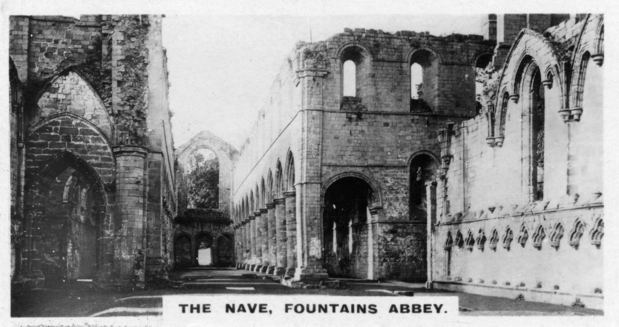 A Nave, Abadia de Fountains, North Yorkshire, c1920s de Unbekannt