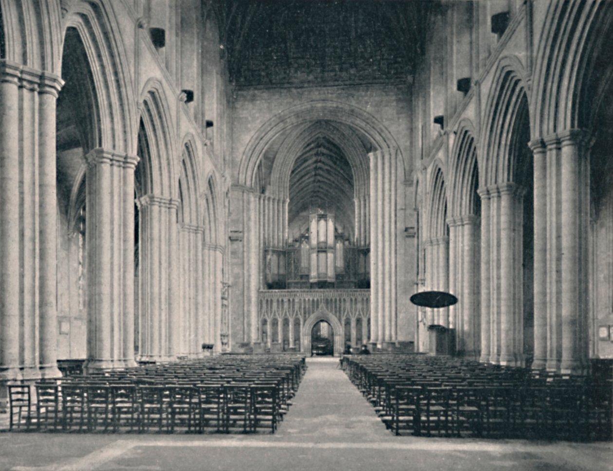 The Nave, Catedral de Ripon, 1904 de Unbekannt