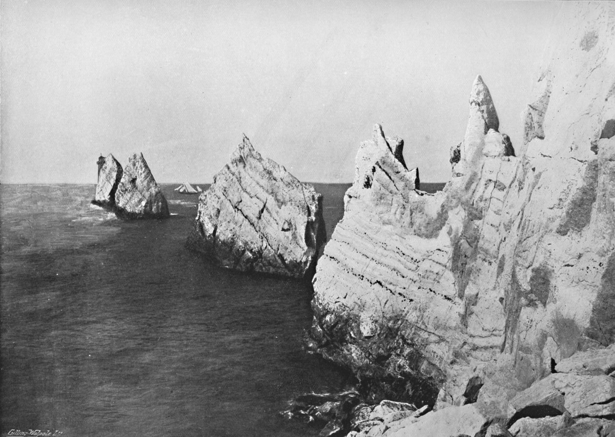 As agulhas - vista geral, mostrando o farol, 1895 de Unbekannt