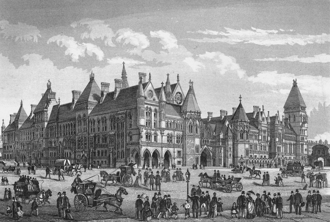 The New Law Courts, Westminster, Londres, c1878 1878 de Unbekannt