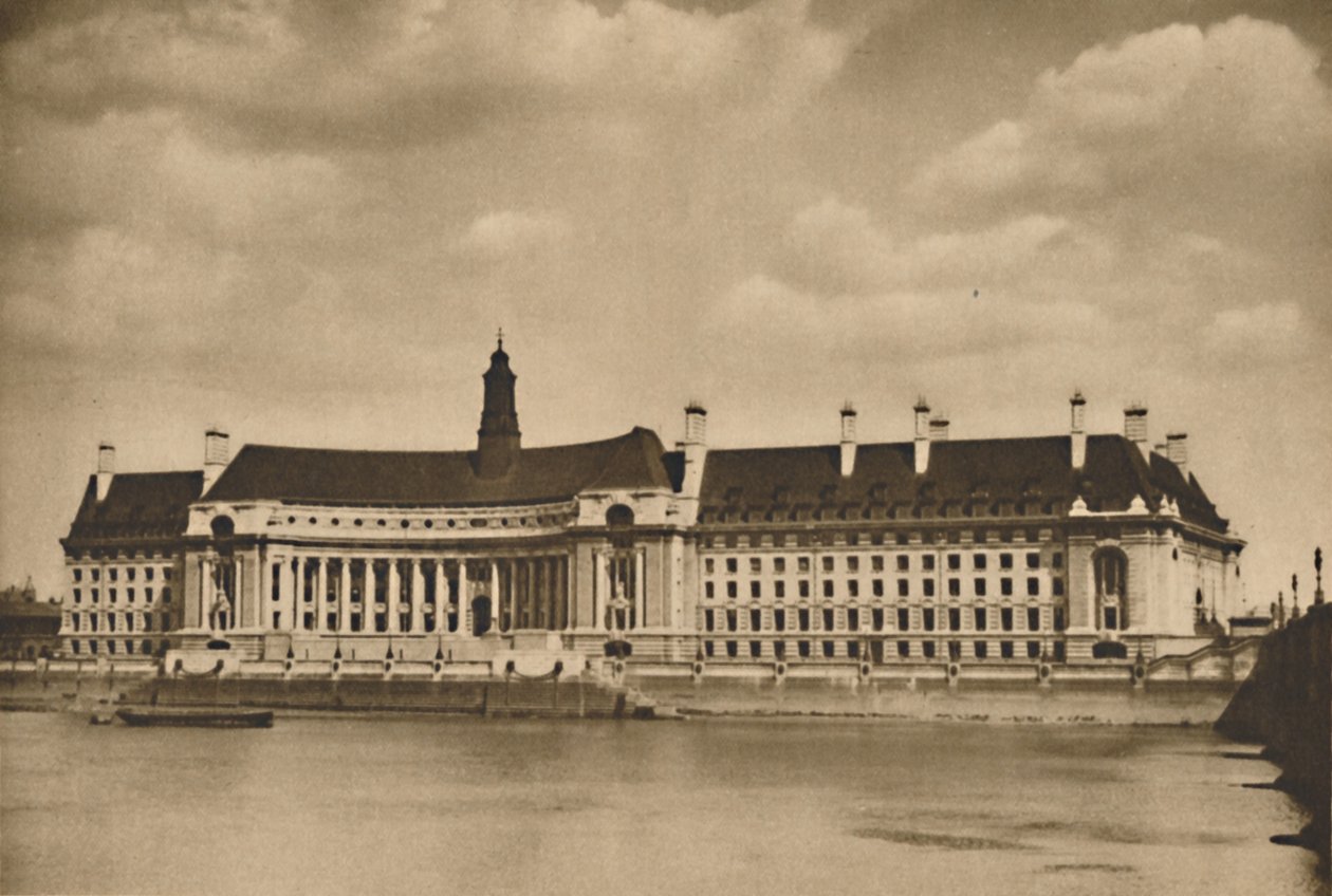 O novo palácio no Tamisa, que é a sede do Conselho do Condado de Londres, c1935. de Unbekannt