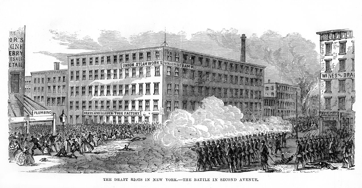 Os motins de Nova York, Second Avenue, Nova York, 13-16 de julho de 1863, 1872 de Unbekannt