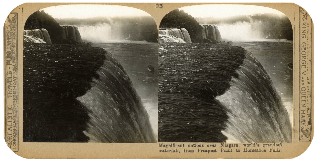 As Cataratas de Niagra, de Prospect Point a Horseshoe Falls, final do século XIX de Unbekannt