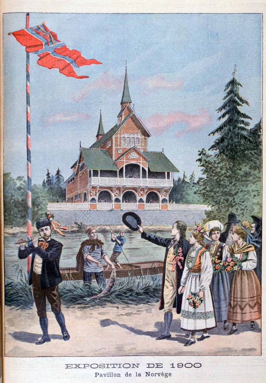 O pavilhão norueguês na Exposição Universal de 1900, Paris, 1900 de Unbekannt