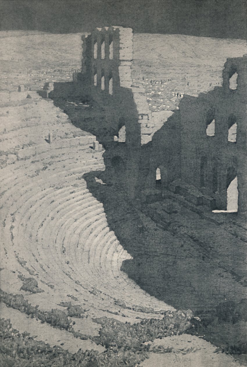 Odeum de Herodes Atticus em Atenas, 1913 de Unbekannt