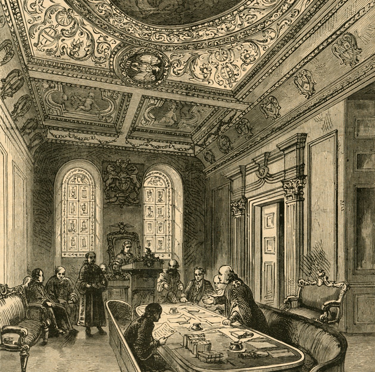O Antigo Tribunal de Vereadores, Guildhall, 1897. de Unbekannt