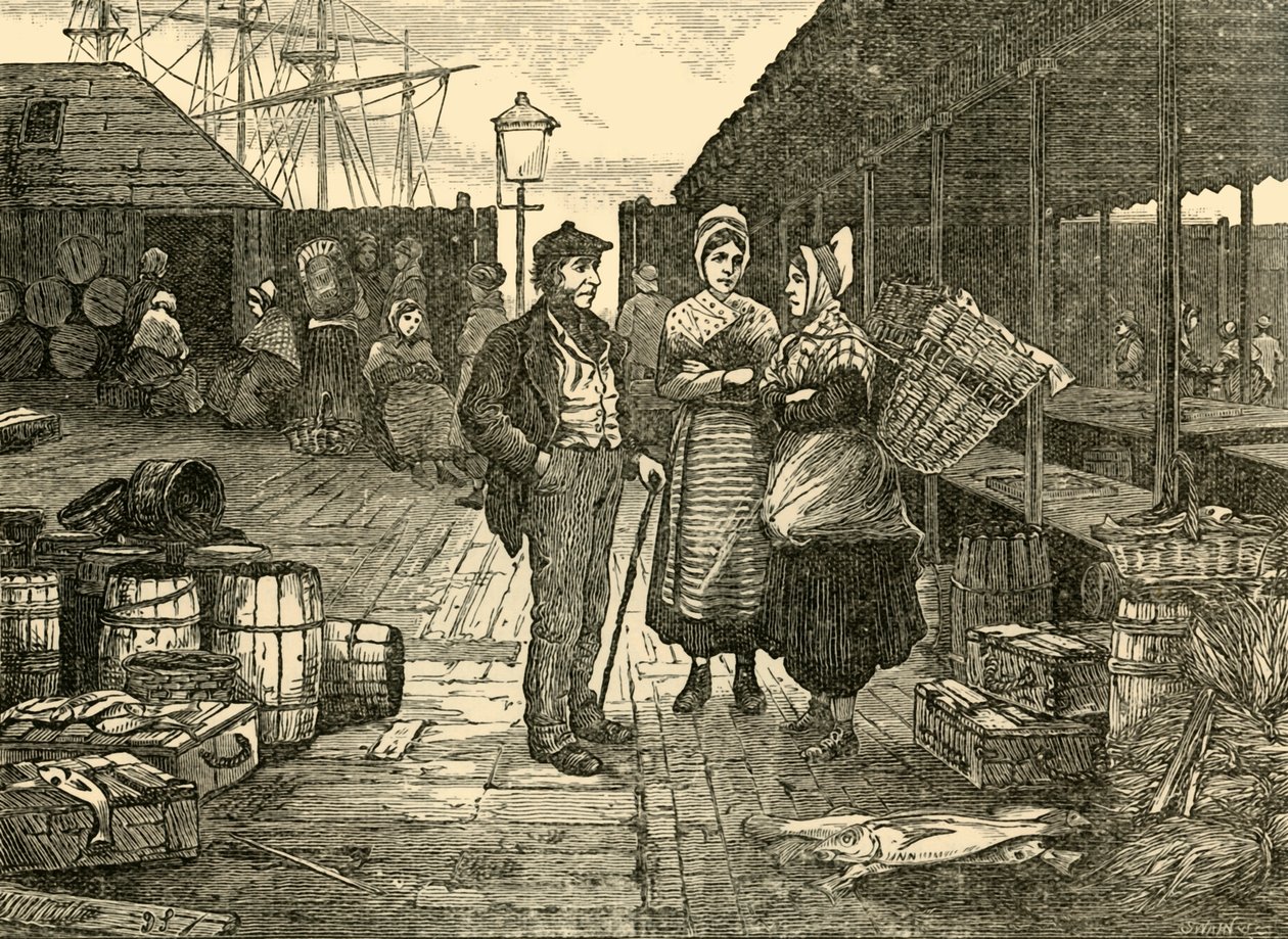 O mercado de peixe velho, 1898. de Unbekannt