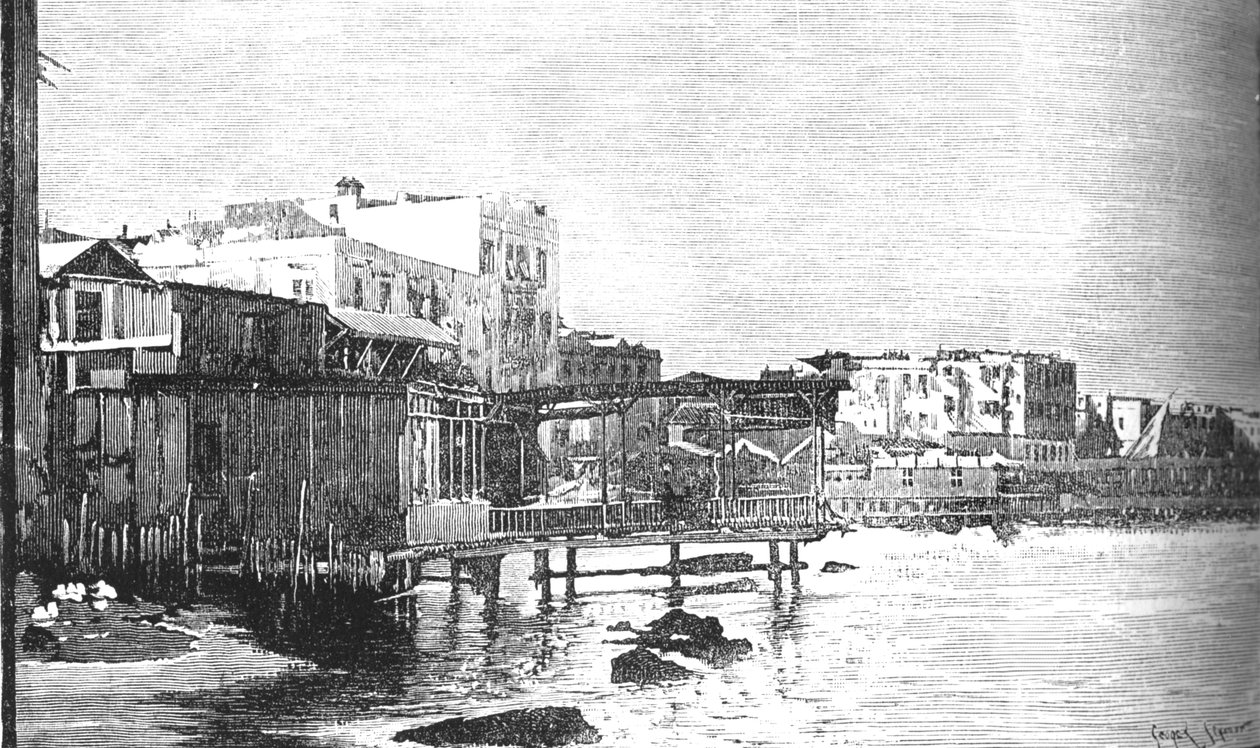O porto velho, Alexandria, c1882 de Unbekannt