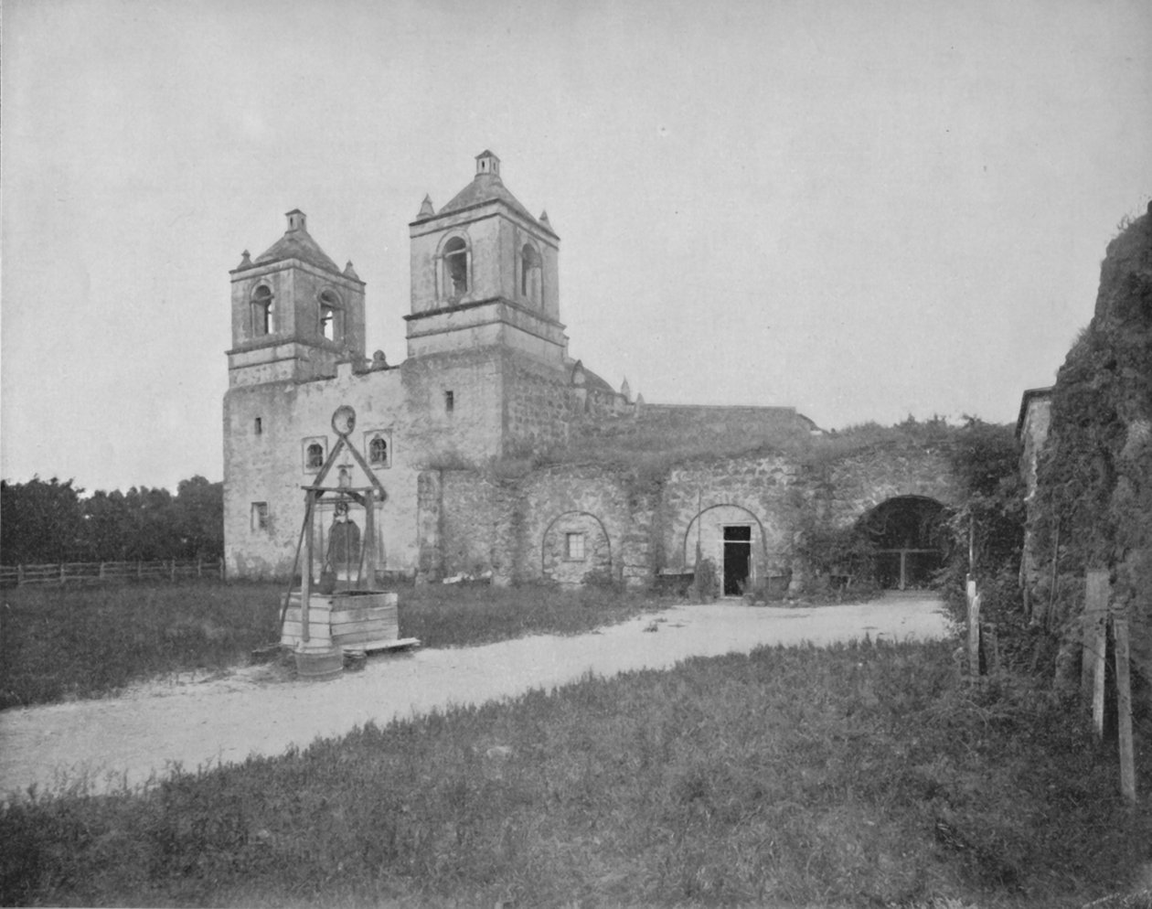 A velha missão em San Antonio, século XIX de Unbekannt