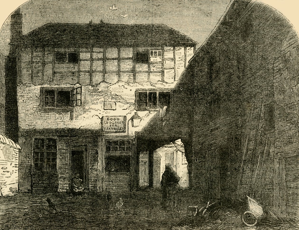O velho leão vermelho, de frente, c1872. de Unbekannt
