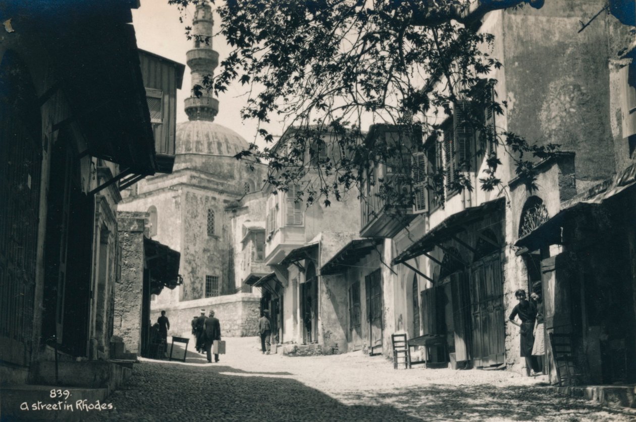 A cidade velha de Rodes, Grécia, 1936 de Unbekannt