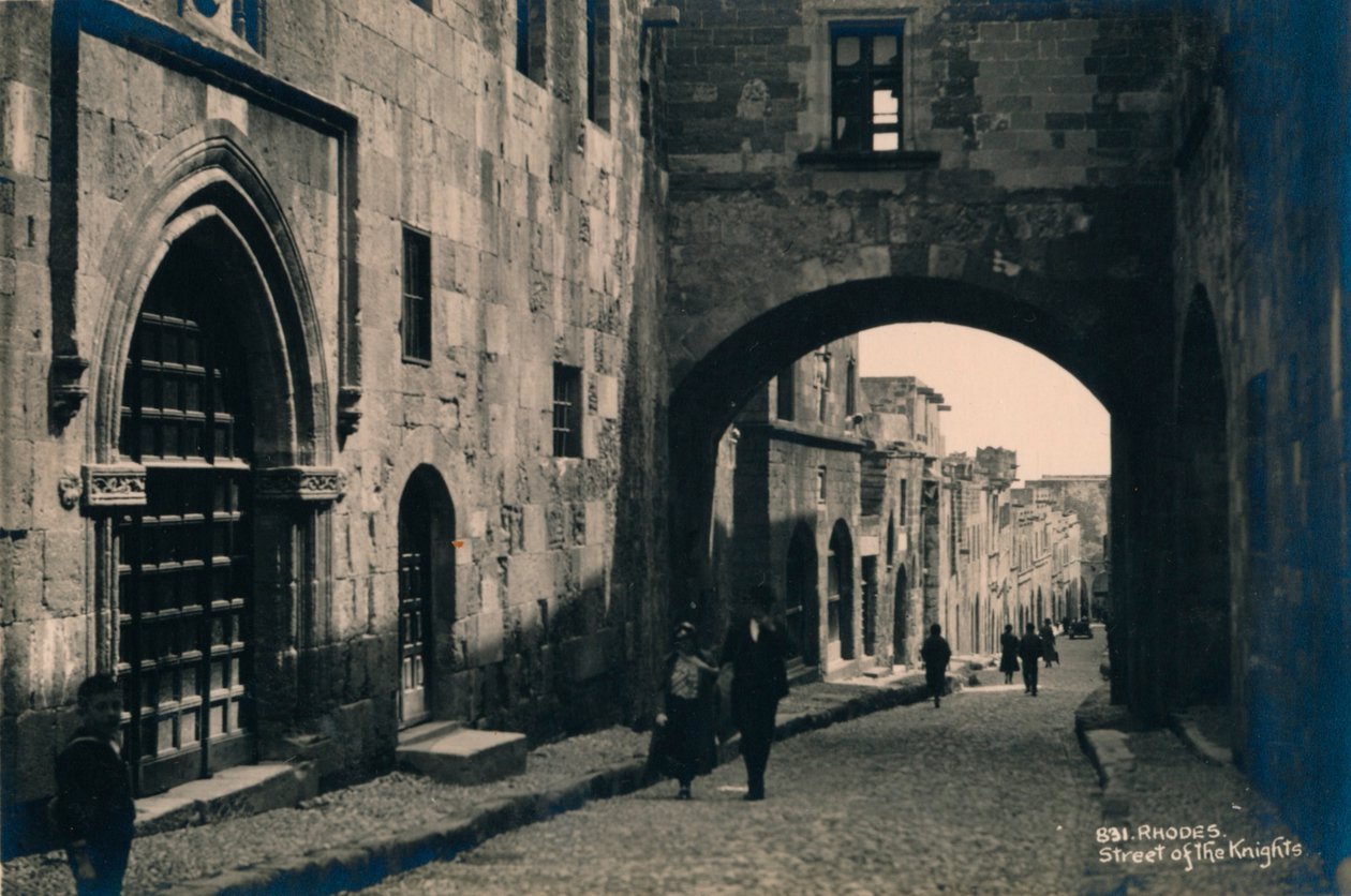 A cidade velha de Rodes, Grécia, 1936 de Unbekannt
