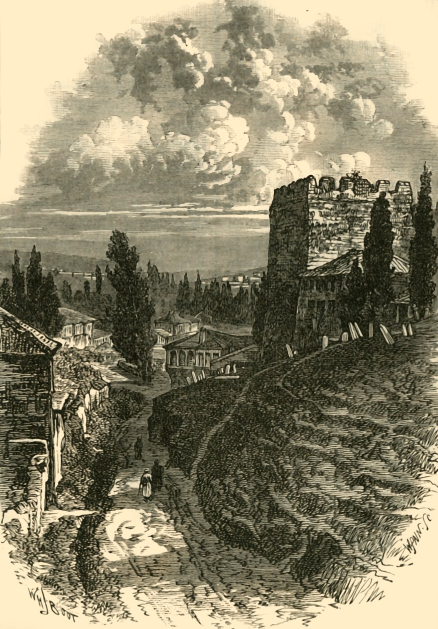 Os Muros Antigos, Constantinopla, século X, 1890. de Unbekannt