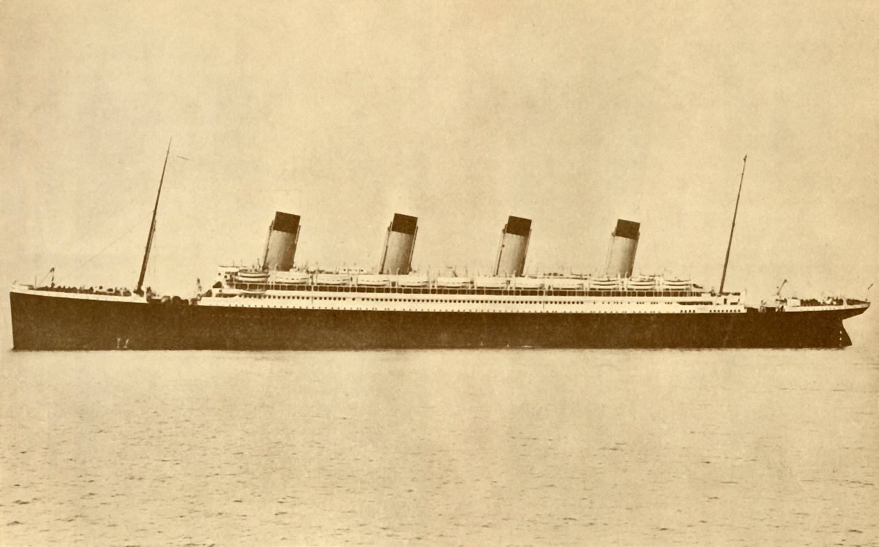 A linha olímpica de estrelas brancas no mar, c1930. de Unbekannt