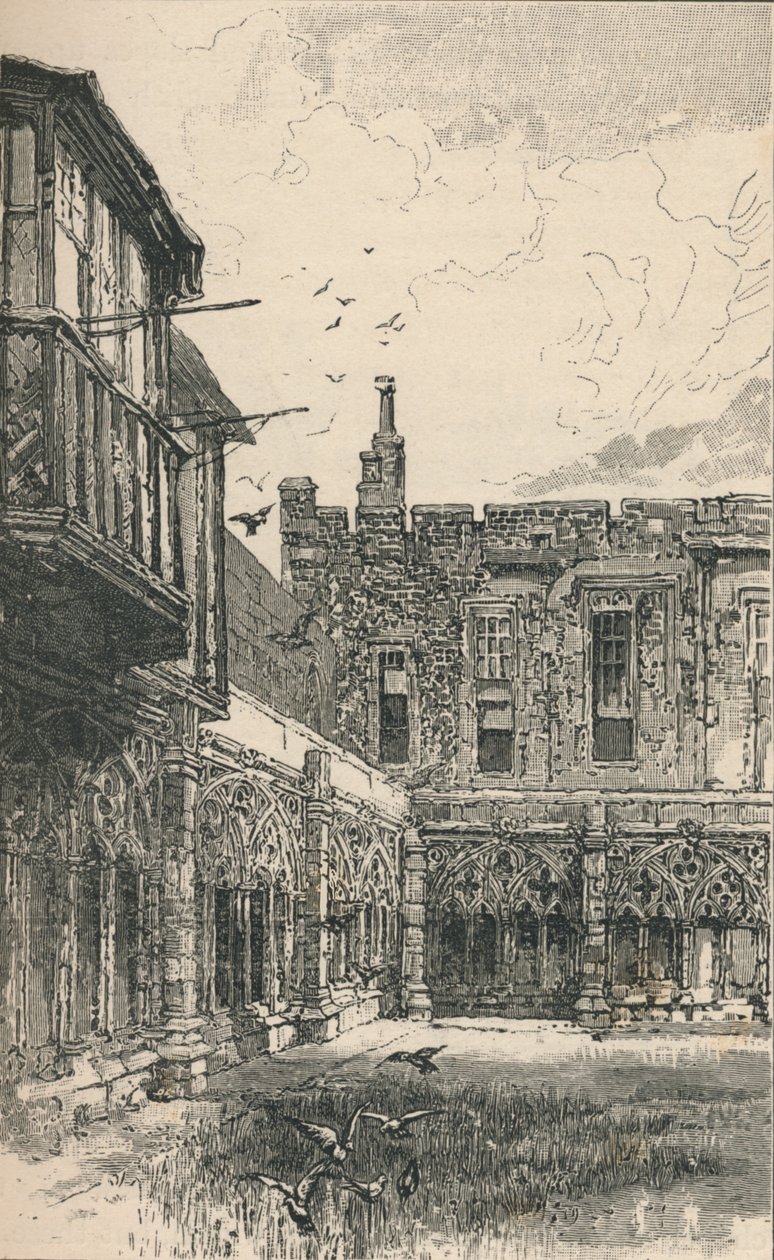Claustros Exteriores e Janela de Anne Boleyns, 1895 de Unbekannt