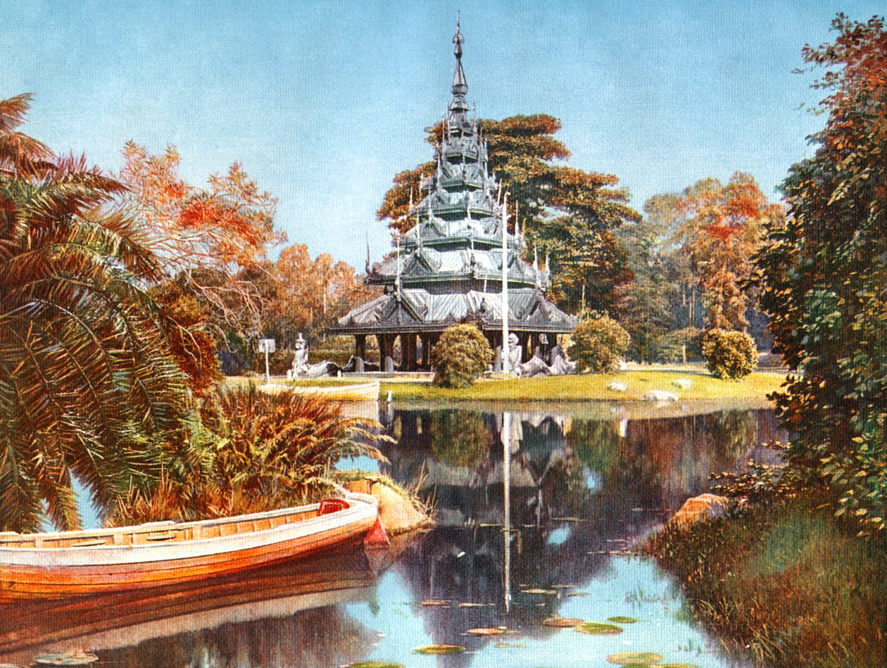 O pagode, Eden Gardens, Calcutá, Índia, início do século XX de Unbekannt