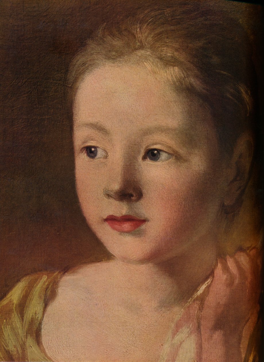 As filhas dos pintores perseguindo uma borboleta, detalhe, c1756, 1937 de Unbekannt