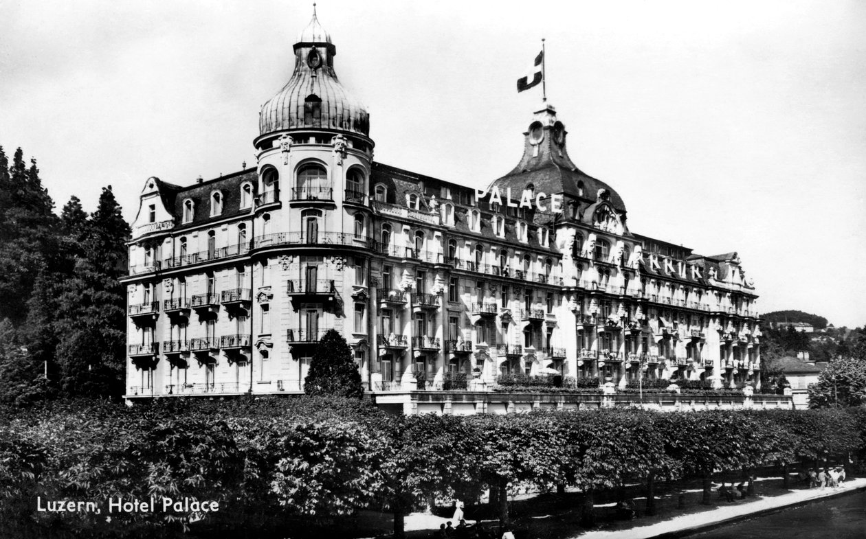 The Palace Hotel, Lucerna, Suíça, início do século XX de Unbekannt
