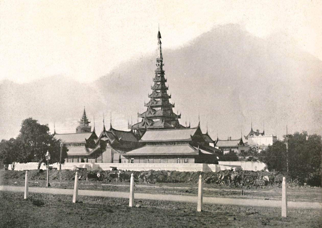 O Palácio, Mandalay, 1900. de Unbekannt