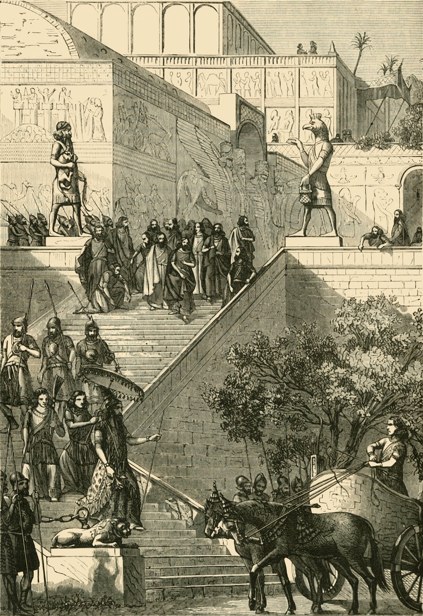 O Palácio de Kouyunjik, restaurado. Depois de Layard, 1890. de Unbekannt
