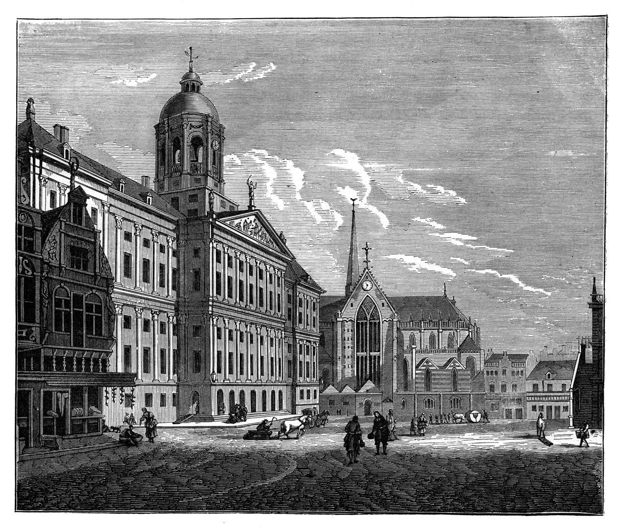 O Palais Royal, Amsterdã, c1890 de Unbekannt